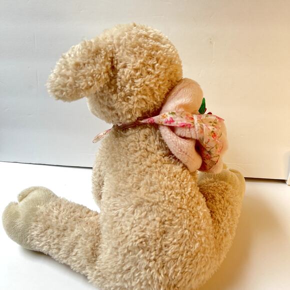 Gund Lamb Sitting Plush "Sadie" With Floral Bonnet 12" - Picture 5 of 8